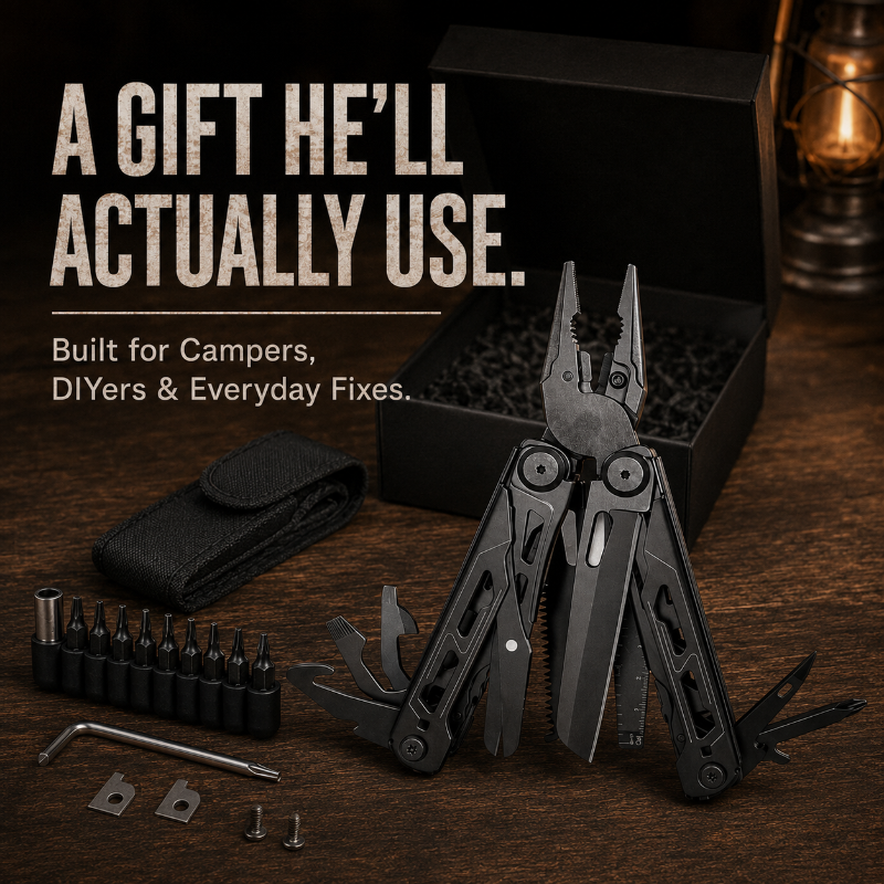 28-in-1 Multitool with Large Scissors | Compact Outdoor Tool for Campi ...