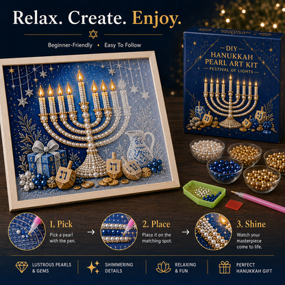 DIY Hanukkah Pearl Art Kit – Create Festive Handmade Decorations