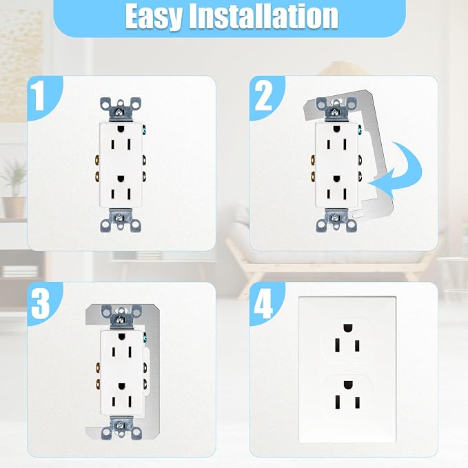 Wall Plate Spacers (Metal) – For Wall Outlet Repair and Securing Loose Outlets