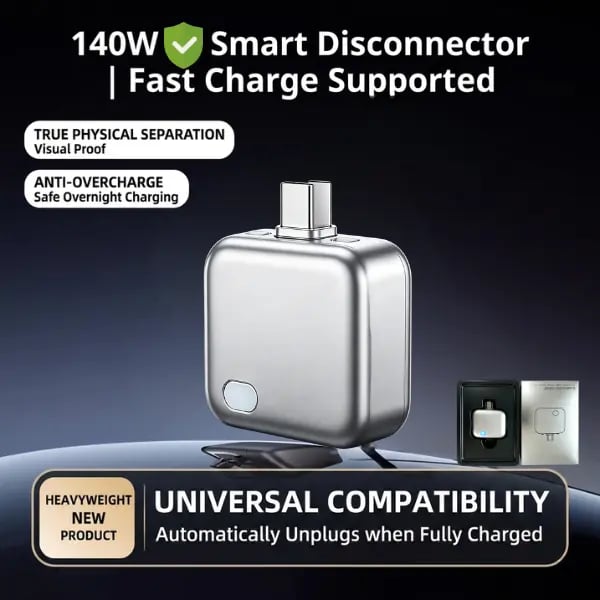 🔋 Smart Auto-Stop Charging Adapter — Protect Your Battery, Charge Smarter