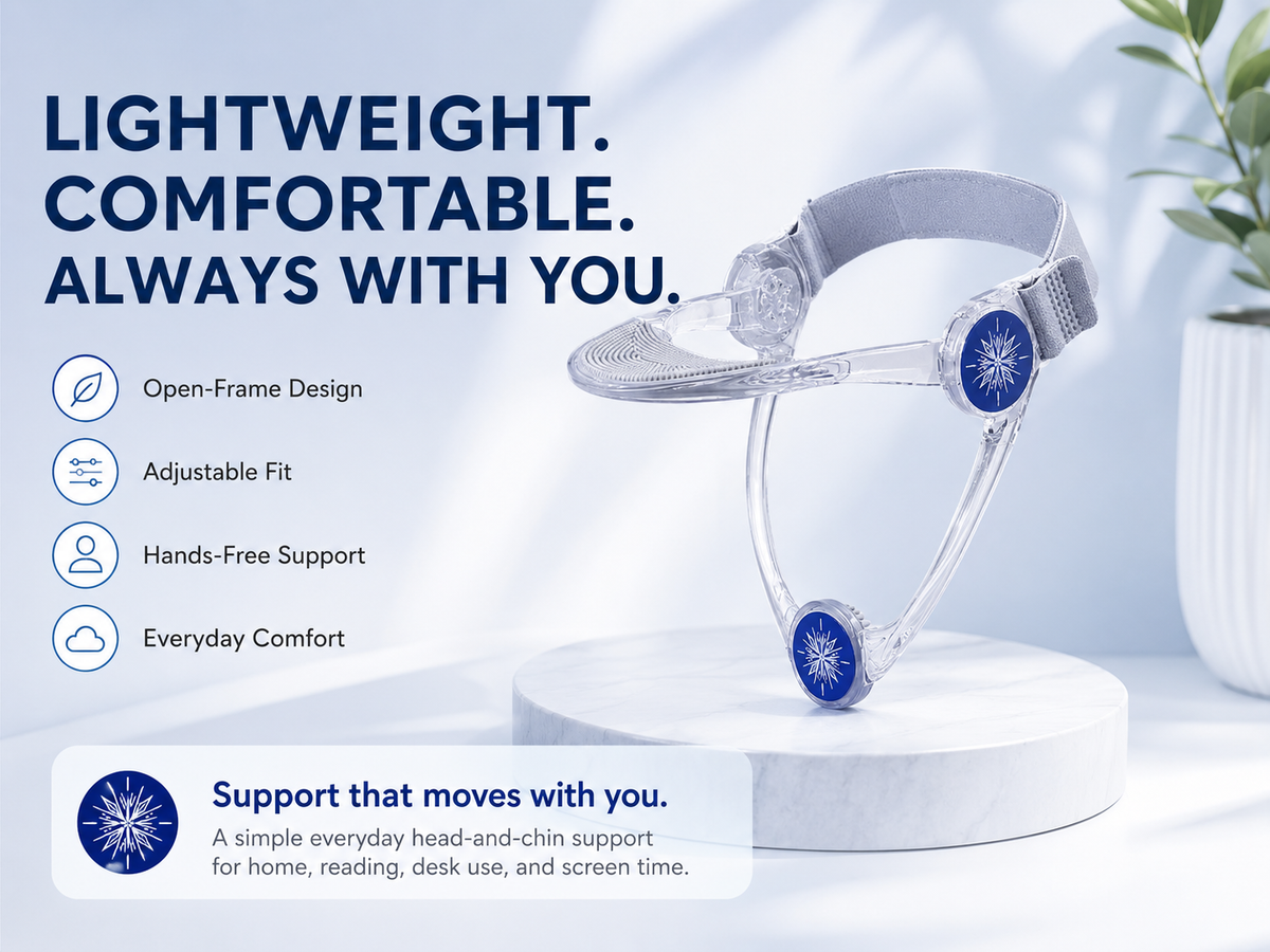Adjustable Head & Neck Support Brace | Lightweight Chin Support Holder