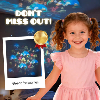 Dynamic rotating LED light projector - Transform Any Room Into a Mesmerizing Ocean Escape