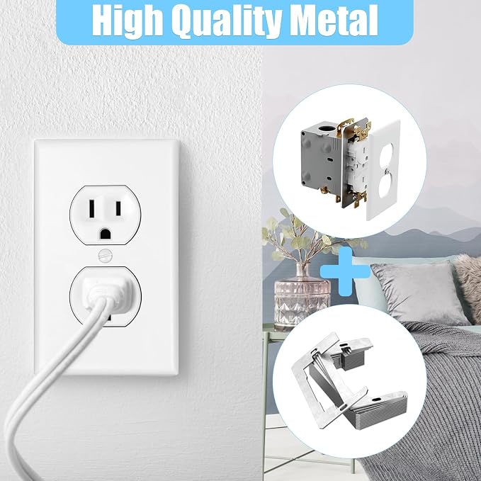Wall Plate Spacers (Metal) – For Wall Outlet Repair and Securing Loose Outlets