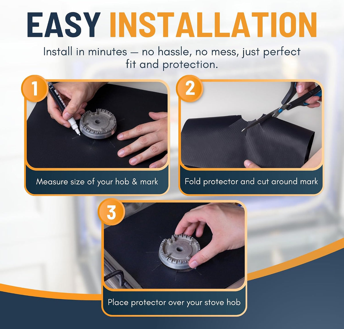 🥘Reusable Gas Stove Burner Liners — Keep Your Gas Stove Clean Without the Scrubbing