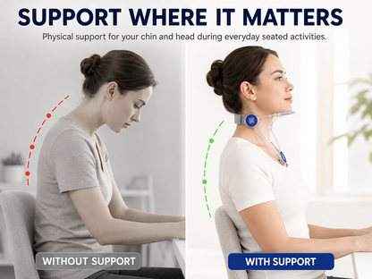 Adjustable Head & Neck Support Brace | Lightweight Chin Support Holder