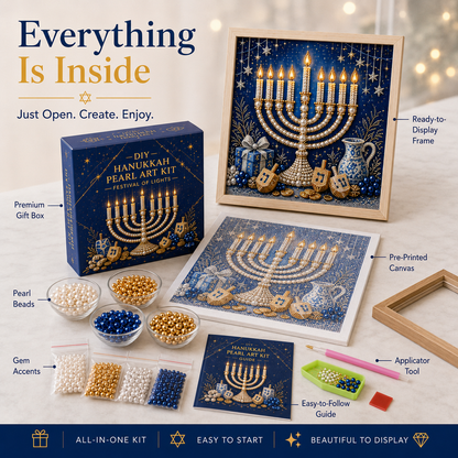 DIY Hanukkah Pearl Art Kit – Create Festive Handmade Decorations