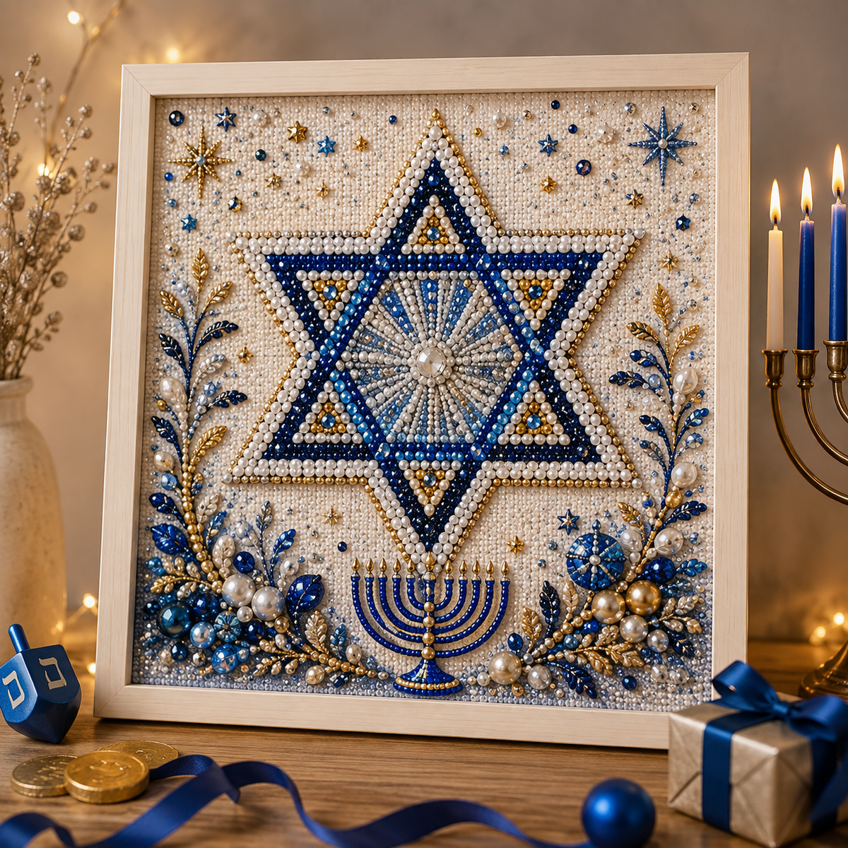 DIY Hanukkah Pearl Art Kit – Create Festive Handmade Decorations