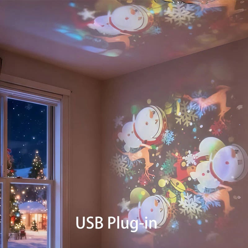 Dynamic rotating LED light projector - Transform Any Room Into a Mesmerizing Ocean Escape