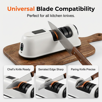 3-Stage Electric Knife Sharpener – Restore Sharp Blades in Seconds