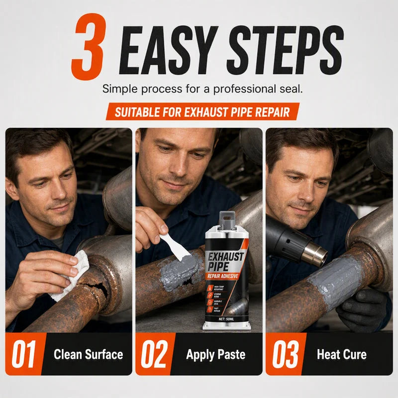 🔥 High Temp Exhaust Pipe Repair Glue – 50ml Muffler Sealant