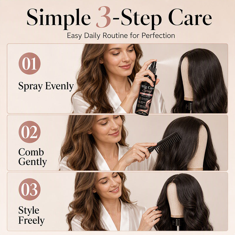 Multi-Purpose Wig Care Spray - Smooth, Detangle & Refresh Your Wig in Seconds