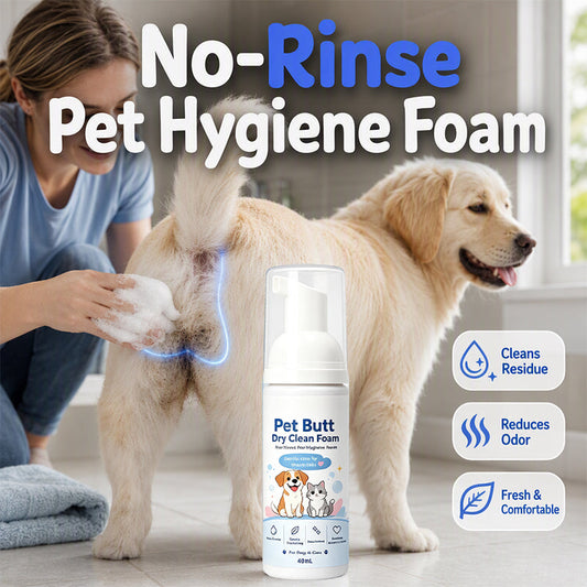 🔥No-Rinse Pet Butt Dry Clean Foam for Dogs & Cats
