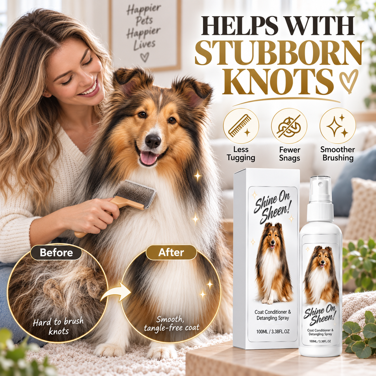 🥳HOT SALE🥳Loosens knots, softens & shines. Stress-free grooming – grab yours! ✅