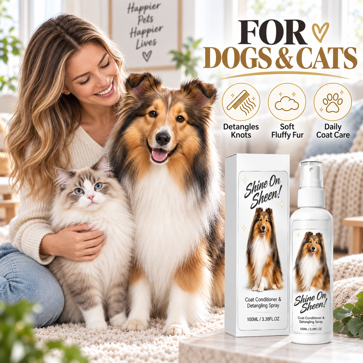 🥳HOT SALE🥳Loosens knots, softens & shines. Stress-free grooming – grab yours! ✅