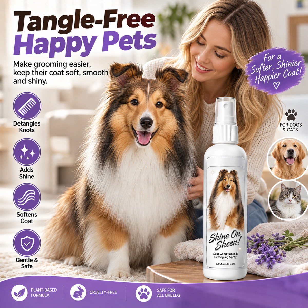 🥳HOT SALE🥳Loosens knots, softens & shines. Stress-free grooming – grab yours! ✅