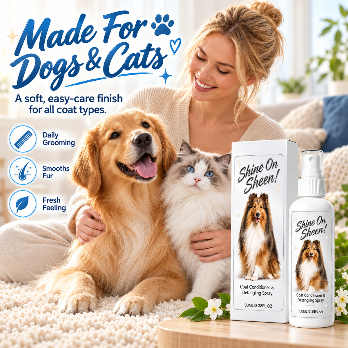 🥳HOT SALE🥳Loosens knots, softens & shines. Stress-free grooming – grab yours! ✅